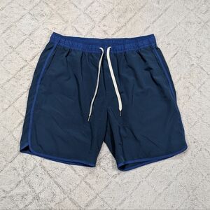 Fair Harbor Shorts Mens XXL Blue Navy Anchor Lined Hybrid Swim Trunks Casual